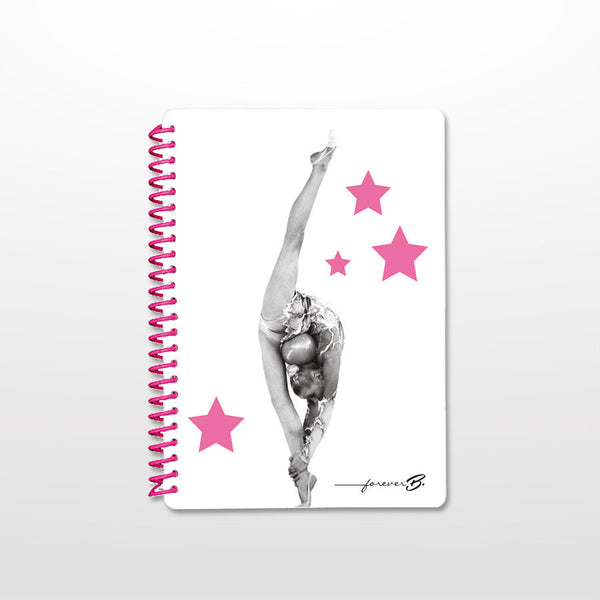 GYM A5 notebook lined pink plastic binder