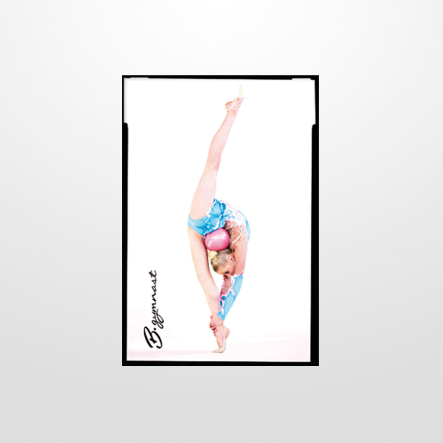 Square magnet with a gymnast picture