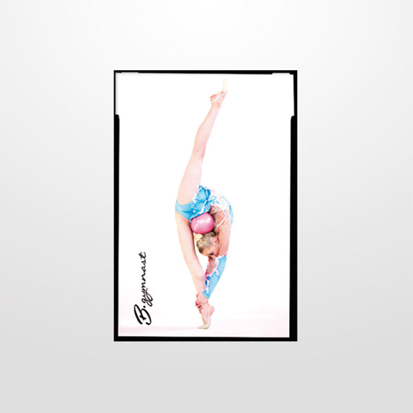 Square magnet with a gymnast picture