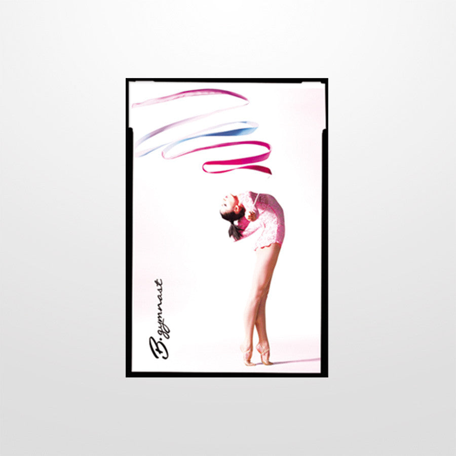 Square magnet with gymnastics picture