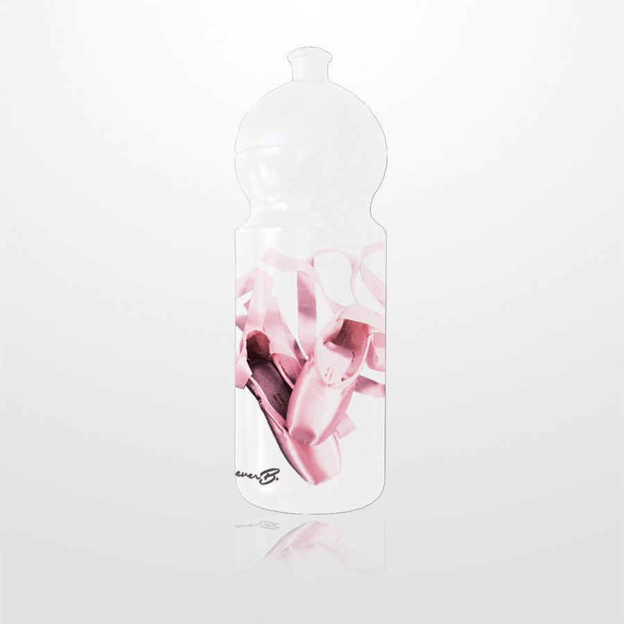 White sport flask with dance themed design