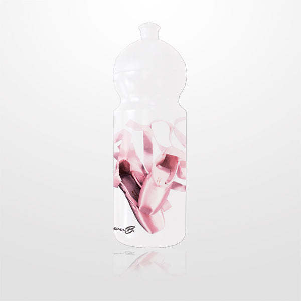 White sport flask with dance themed design